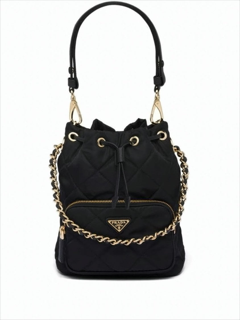 Prada Compact Quilted Nylon Shoulder Bag