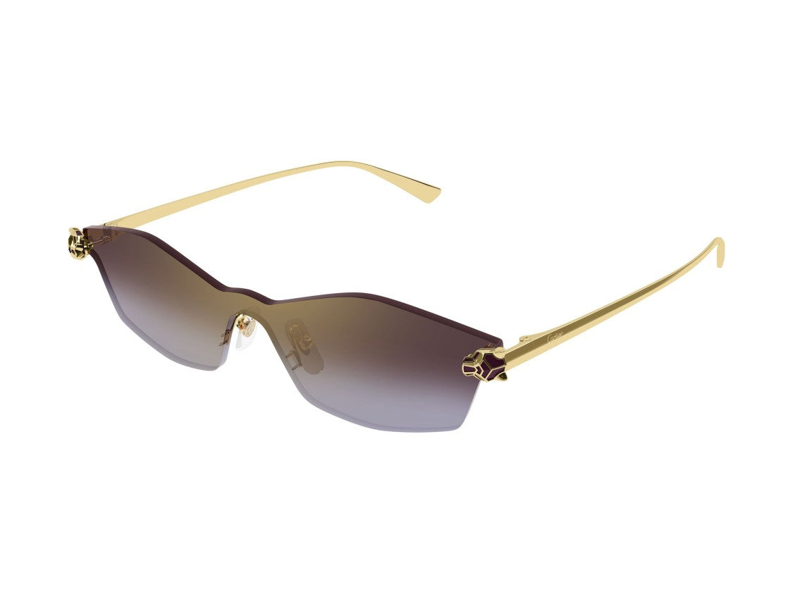 Cartier Gold Ct0678s Rimless Gradient Sunglasses