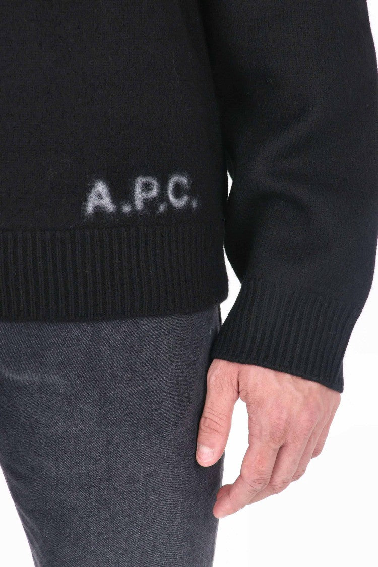A.P.C. Edward Wool Crewneck Sweater With Logo