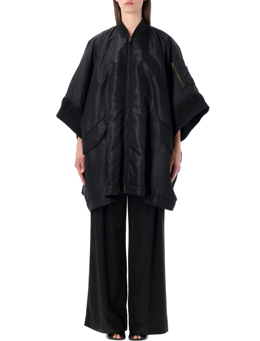 Mm6 By Maison Margiela Oversized Deconstructed Bomber Cape Jacket
