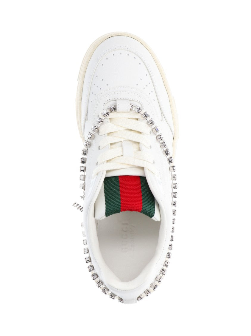 Gucci Re-Web' Sneakers With Crystals – White