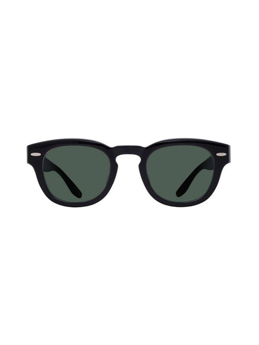 Barton Perreira Demarco Classic Rectangular Sunglasses With Dark Green Lenses