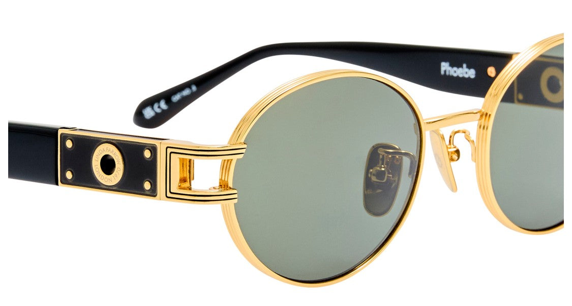 Linda Farrow Lfl Round Sunglasses With Gold-Tone Metal Frames
