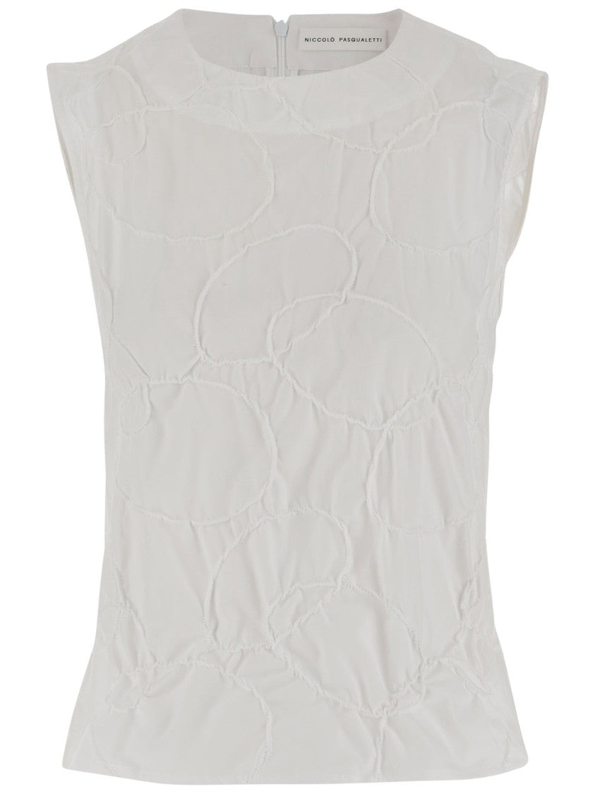 Niccolò Pasqualetti Cotton Tank Top With Embroidery
