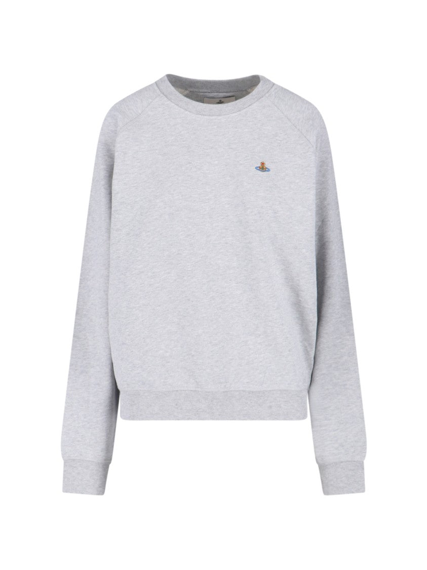 Vivienne Westwood "Orb" Crewneck Sweatshirt, In Grey Cotton