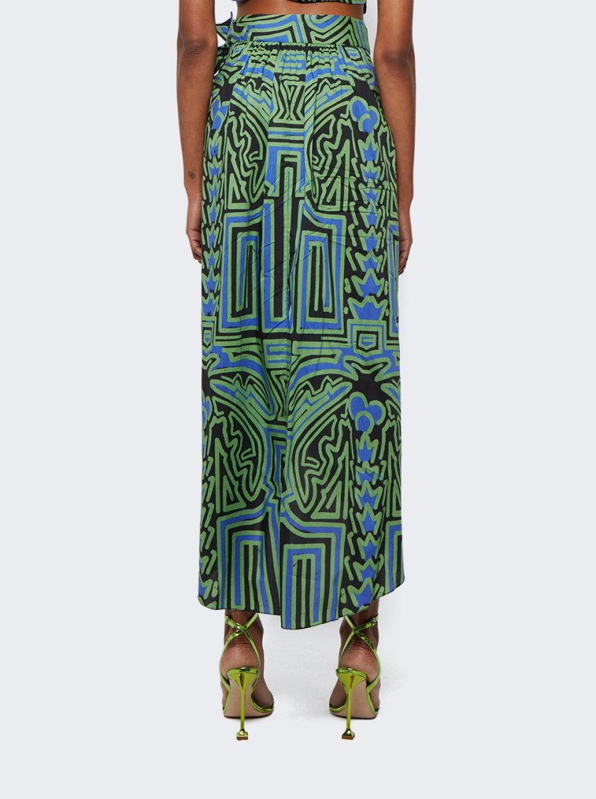 Johanna Ortiz Dialecto Tropical Wrap Skirt