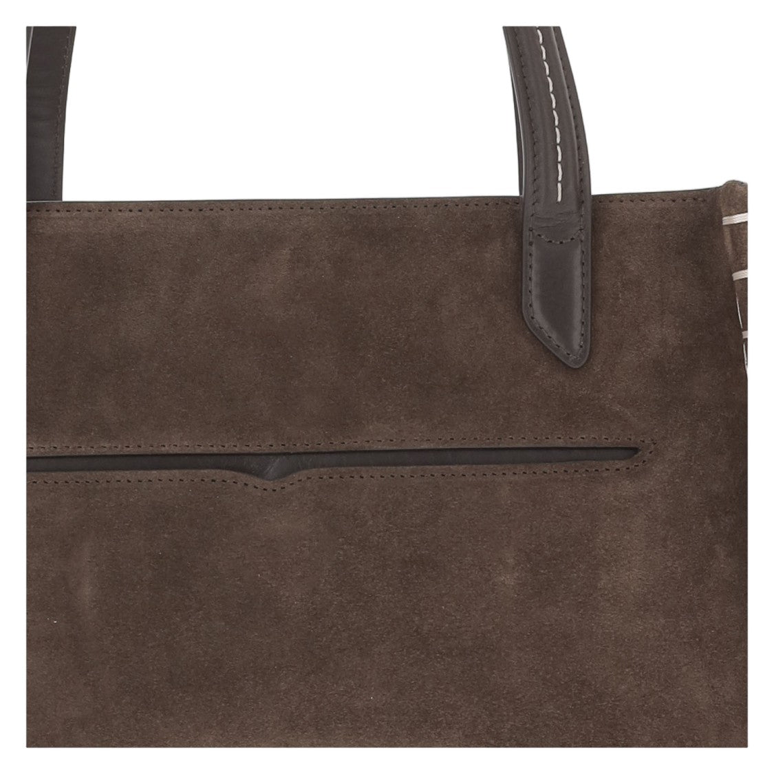 J. W. Anderson Brown Elongated Loafer Cabas Suede Top-Handle Bag