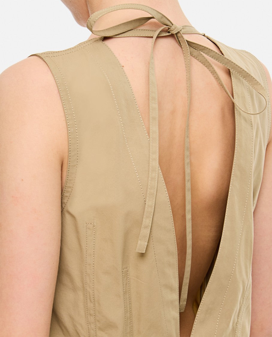 Bottega Veneta Open Back Cotton Dress