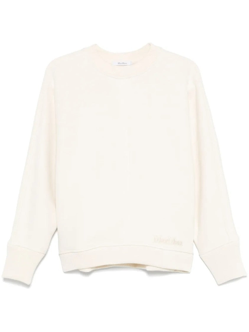 Max Mara Soft Cotton Blend Sweatshirt With Relaxed Fit