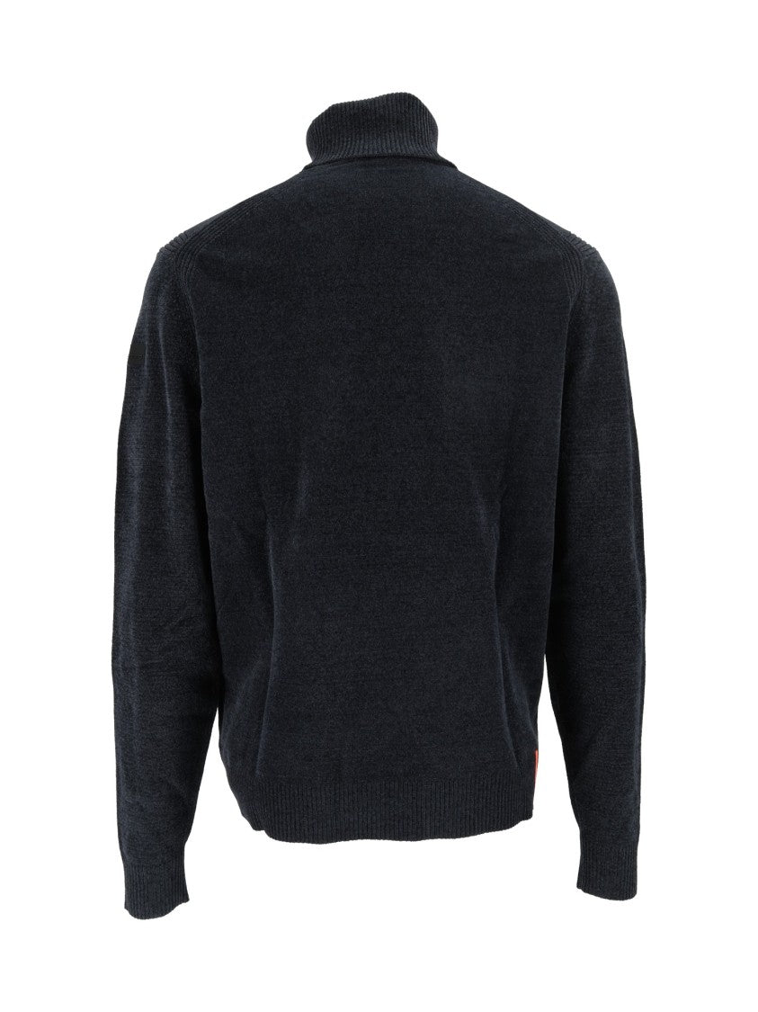 Rrd Plush Velvet Turtleneck Knit Sweater