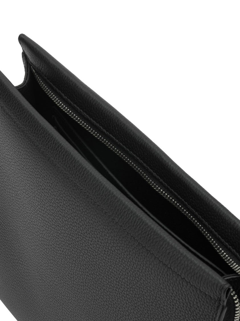 Burberry Leather Clutch Bag With Ekd