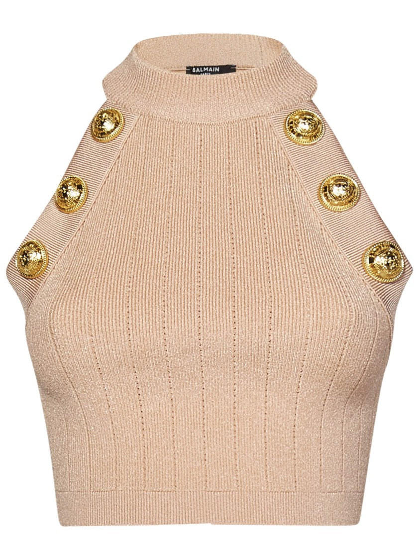 Balmain Ribbed Cropped Top
