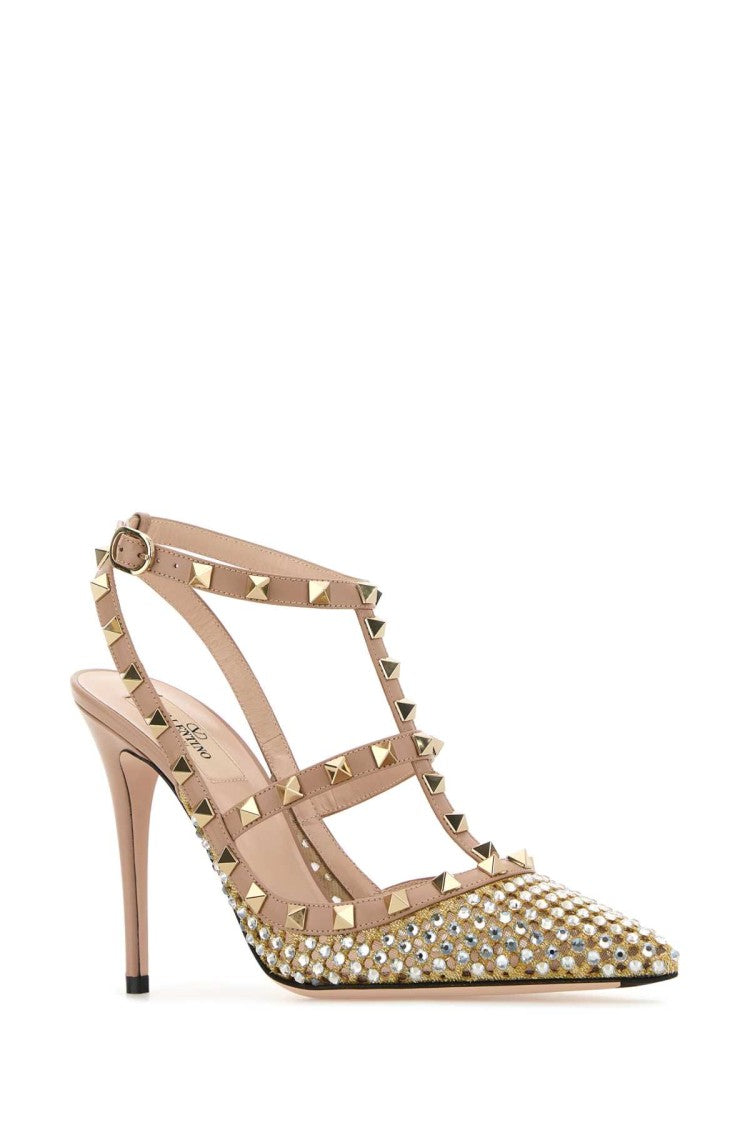 Valentino Garavani Embellished Mesh Rockstud Pumps
