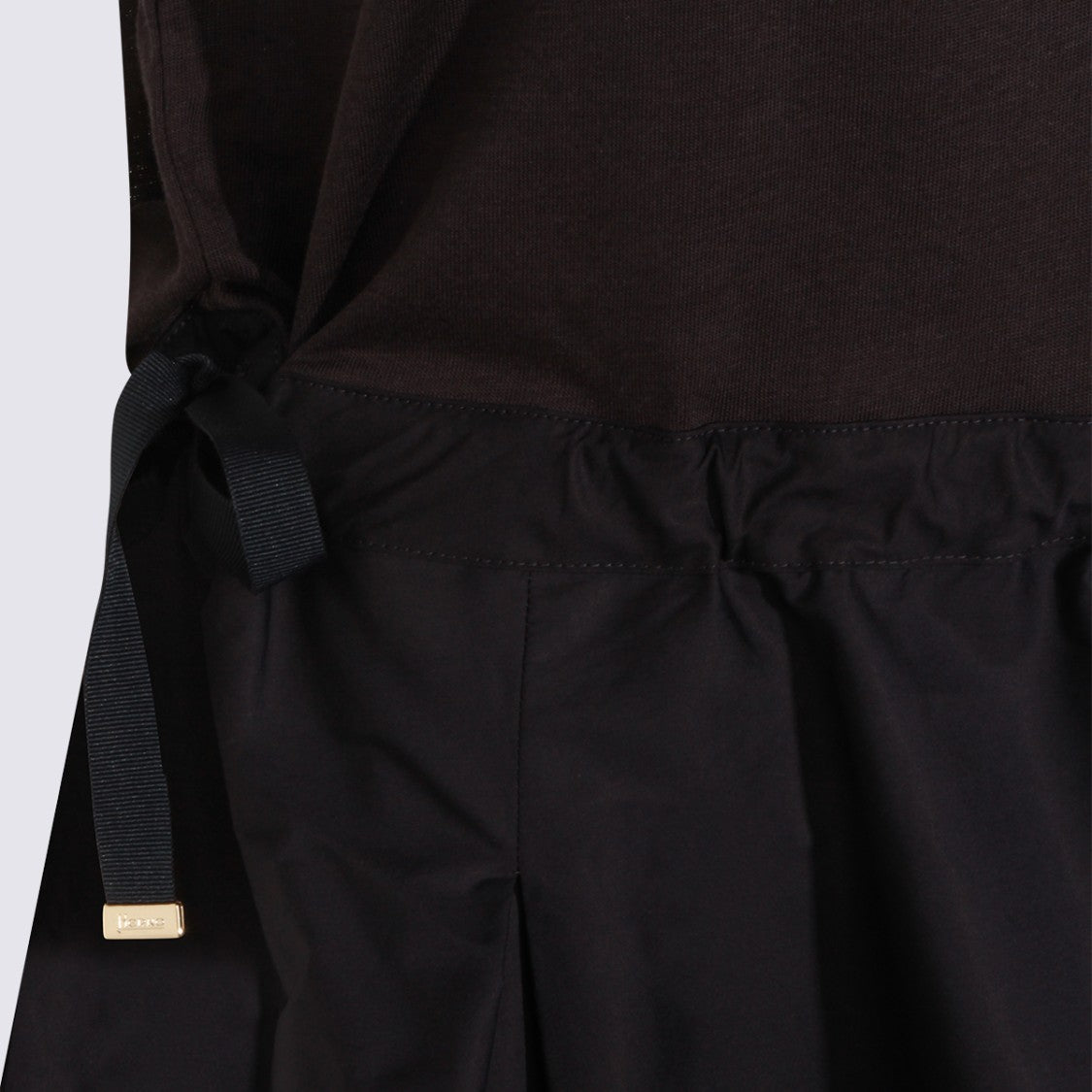 Herno Fitted Midi Dress With Adjustable Side Ties