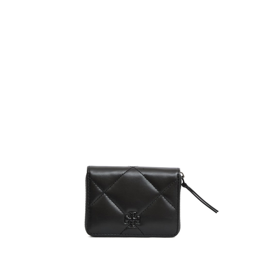 Tory Burch Small Zip Around Black Wallet