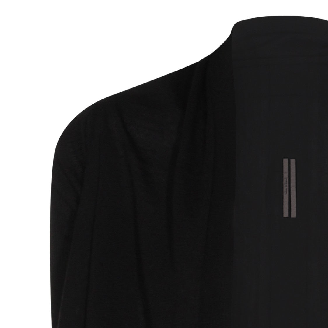 Rick Owens Draped Black Sweater With Open Front Design