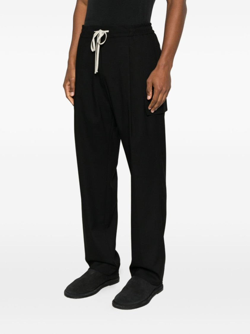State Of Order Wide-Fit Black Joggers With Drawstring Waist