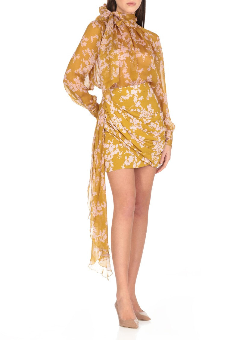 Elisabetta Franchi Green Viscose Skirt