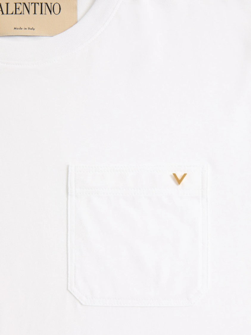 Valentino White T-Shirt Jersey Vgold Cotton T-Shirt