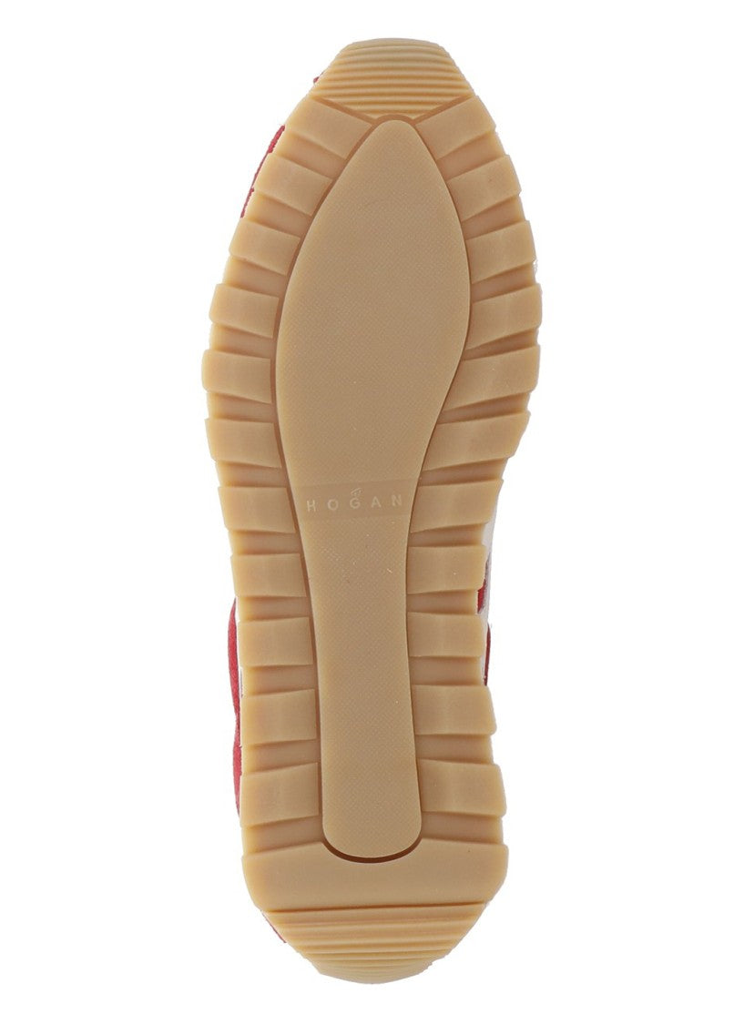 Hogan Red H701 Suede Sneakers