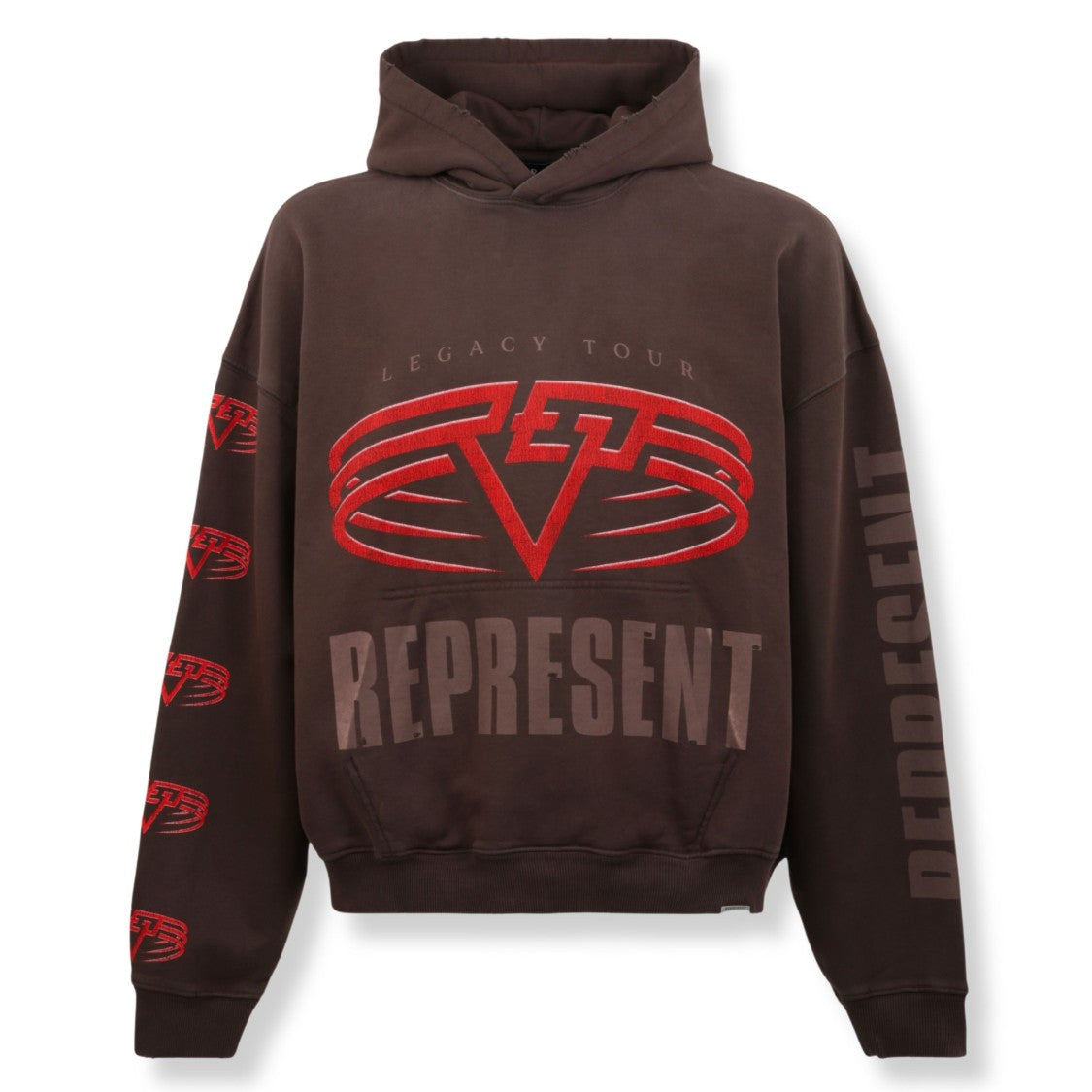 Represent Regular Fit Brown Hoodie
