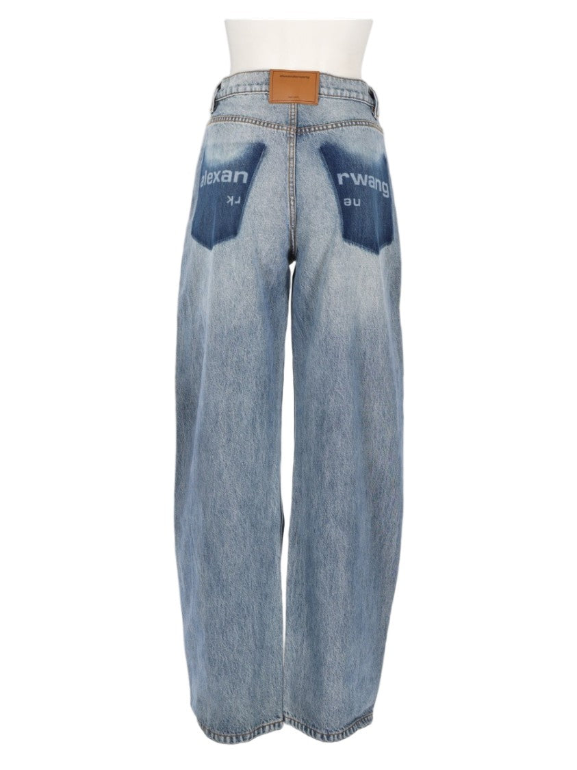 Alexander Wang High-Waisted Blue Wide-Leg Jeans