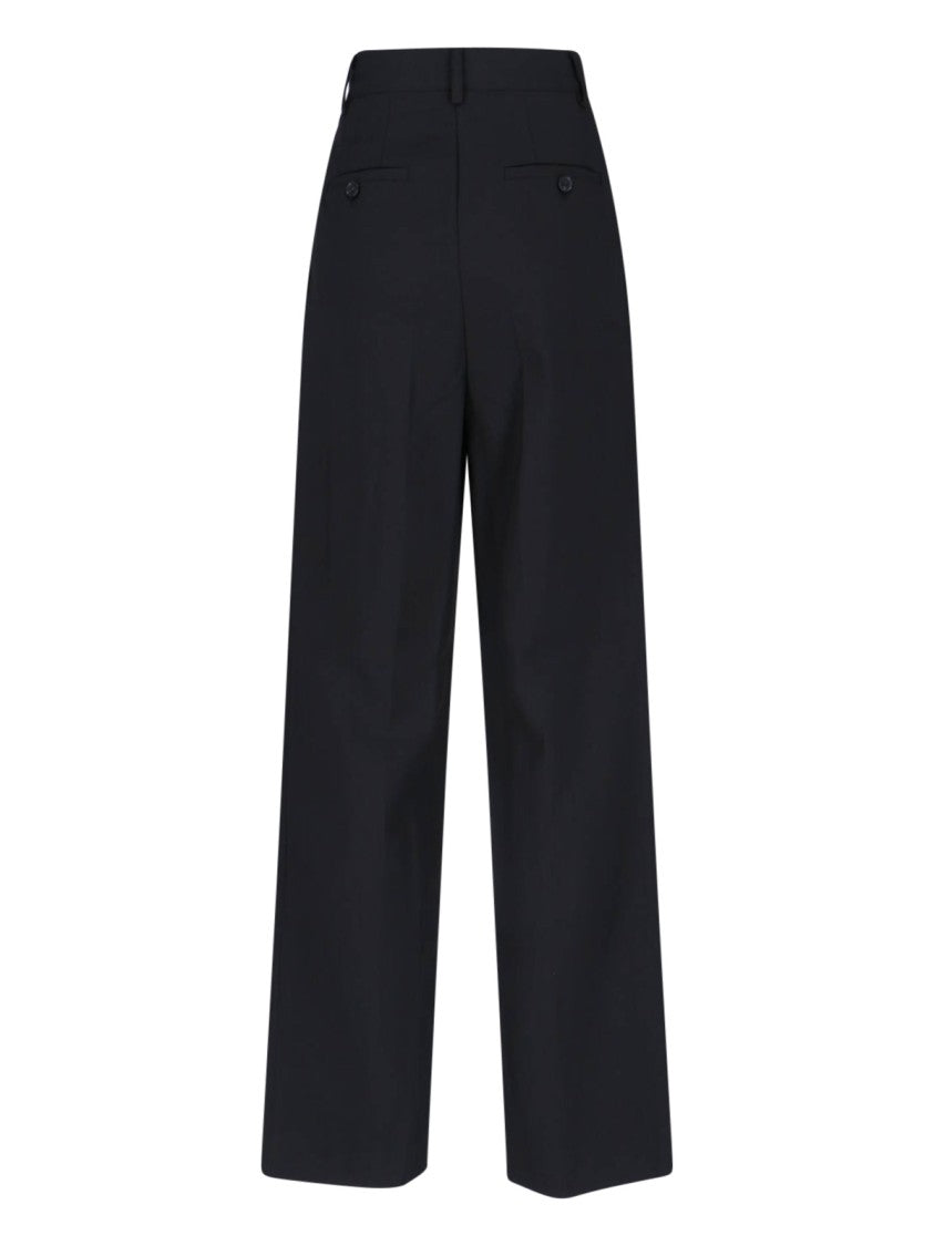 The Frankie Shop Straight-Leg Trousers With Front Pleats And Tailored Design