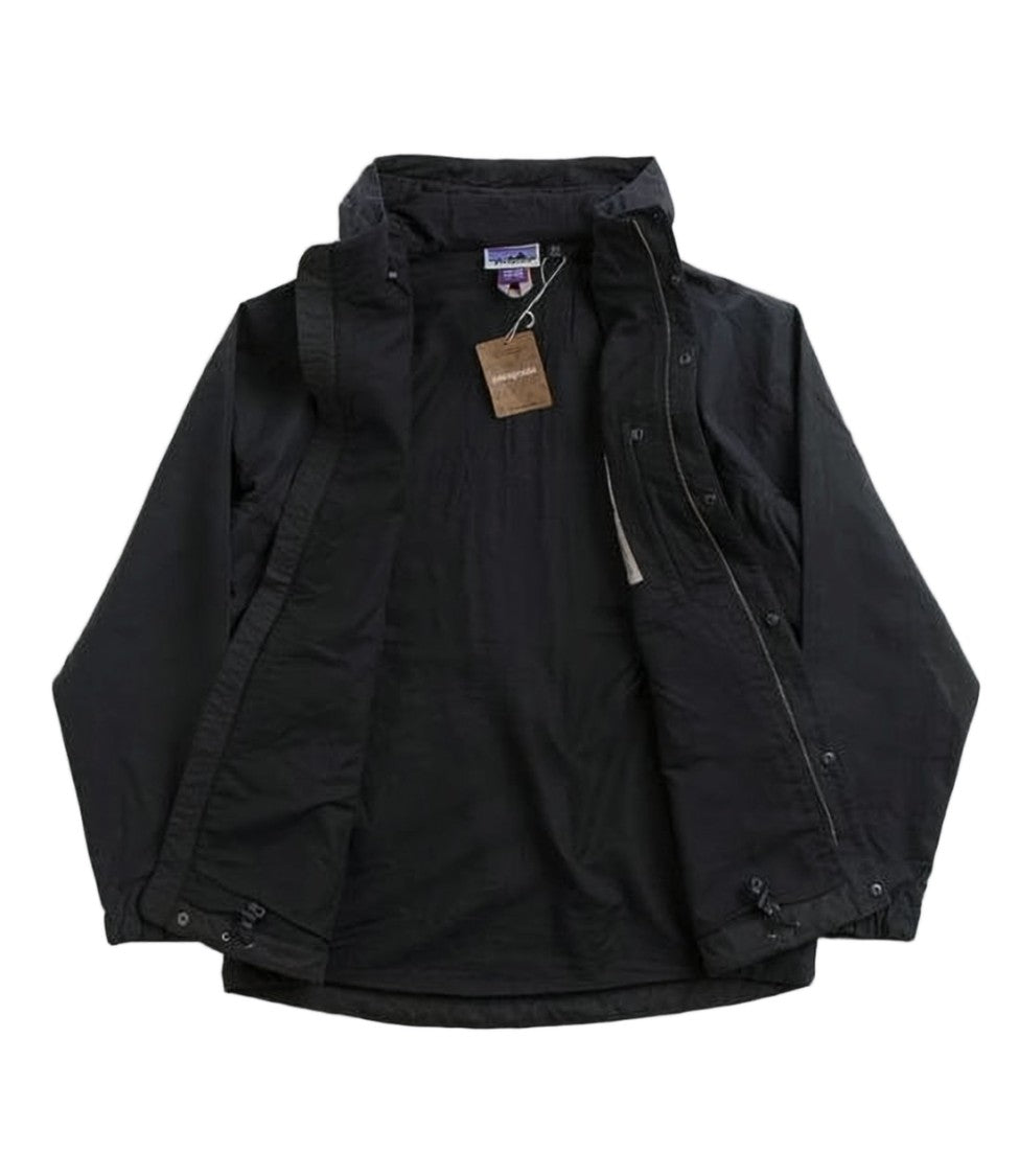 Patagonia Minimalist Black Jacket With Snap Button Closure