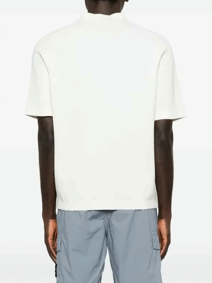 Stone Island Relaxed Fit White Polo Shirt