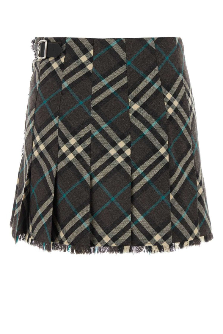 Burberry Embroidered Polyester Blend Mini Skirt