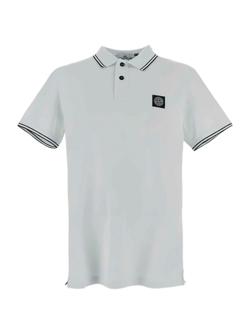 Stone Island Short-Sleeve Polo Shirt With Double Stripe Detailing
