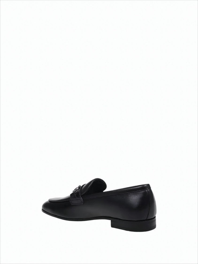 Salvatore Ferragamo Black Leather Loafers