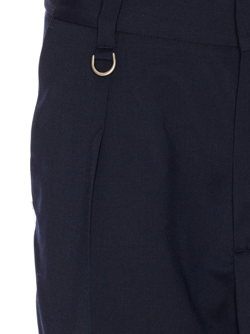 Paolo Pecora Tailored Blue Trousers With Stylish Pleats
