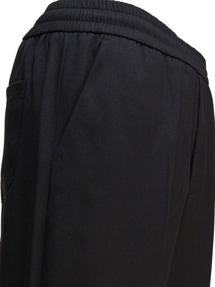 Golden Goose Mid-Rise Black Wool Jogging Pants