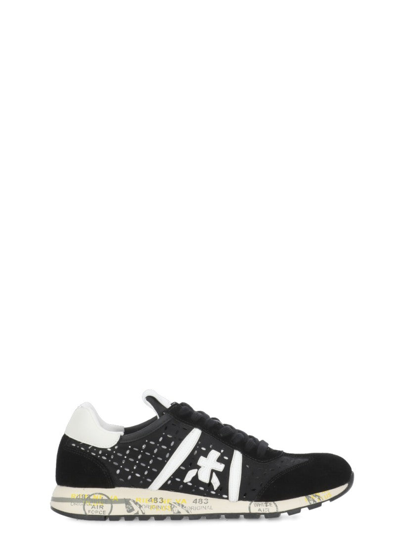 Premiata Black Lucyd 7414 Perforated Sneakers