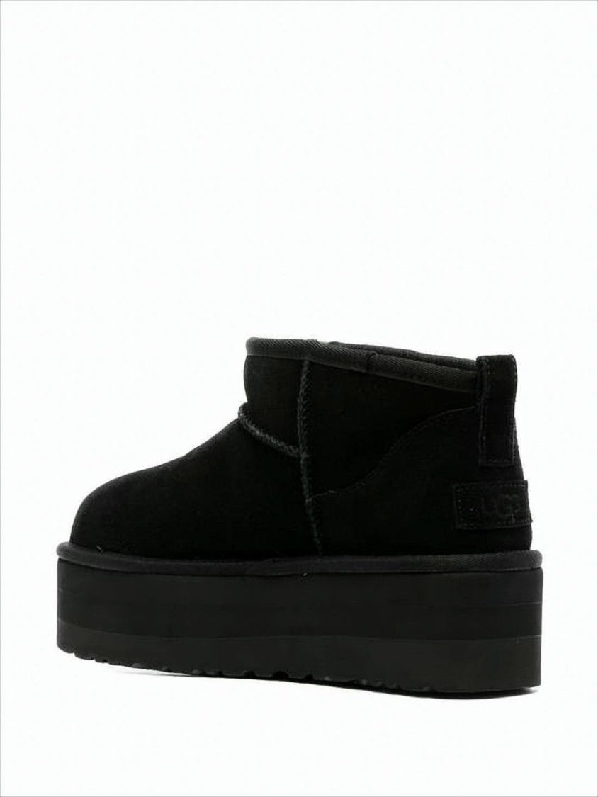 Ugg Ankle-High Suede Boots With Wool Lining