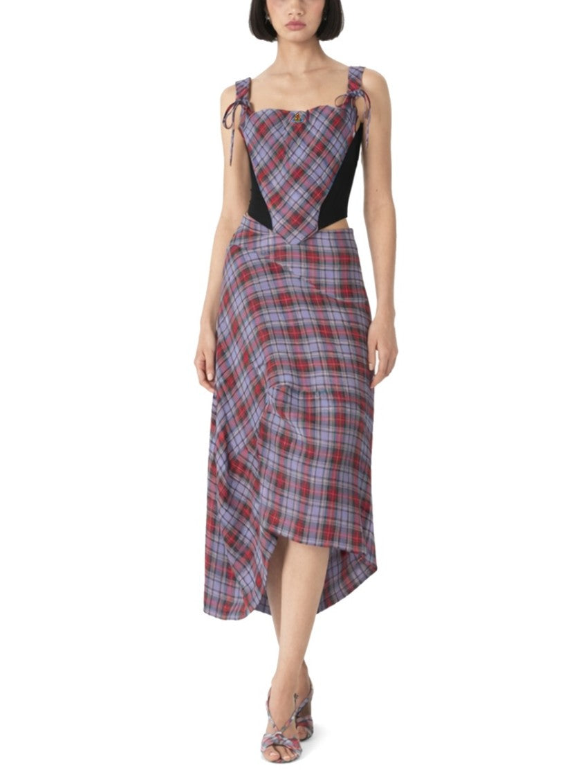 Vivienne Westwood Puppy Linen Plaid Fitted Corset