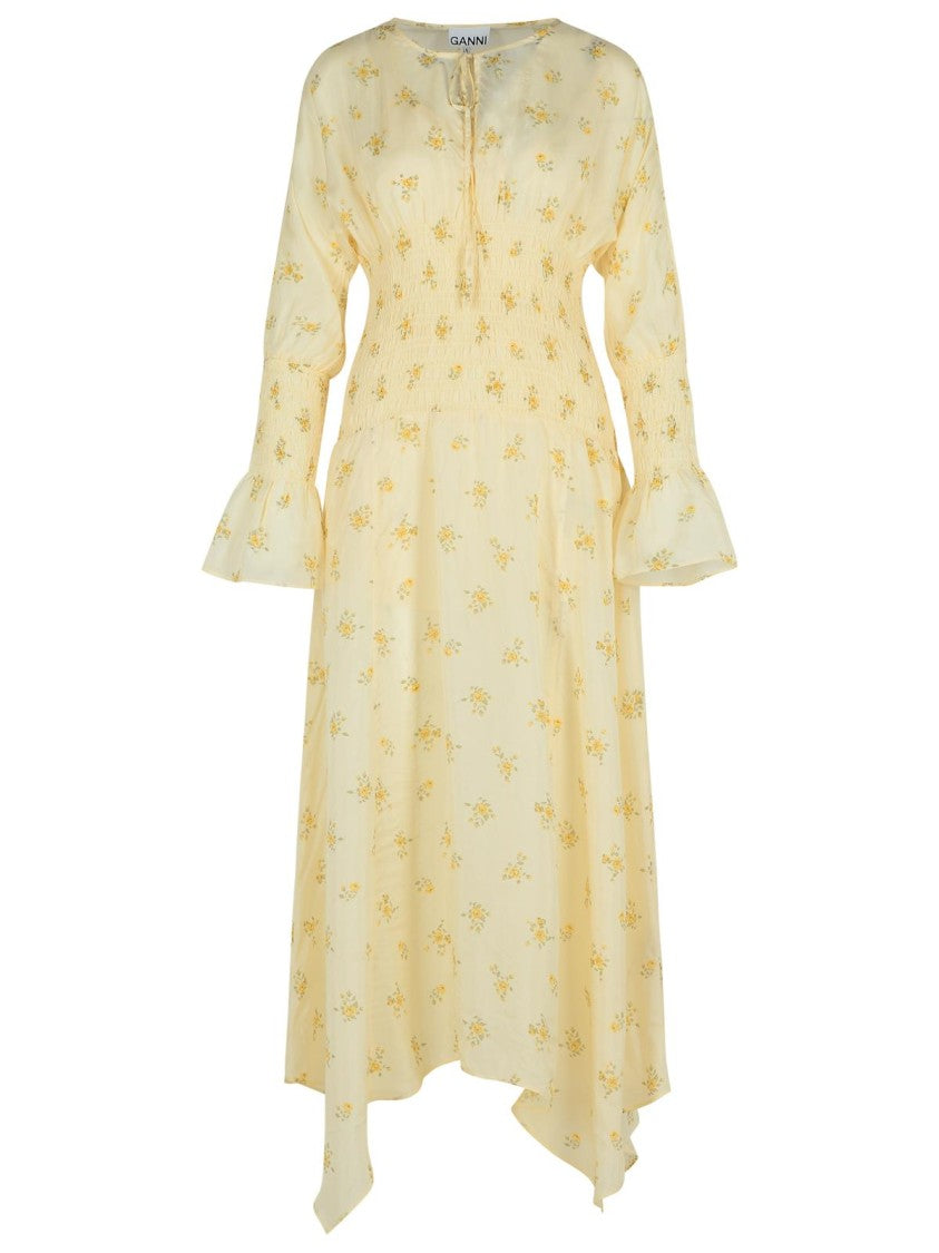 Ganni Ivory Viscose Dress