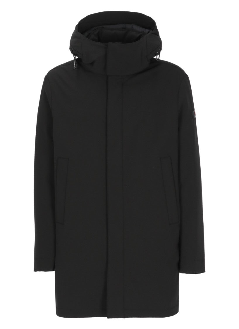 Peuterey Black Kruger Hooded Long Down Jacket