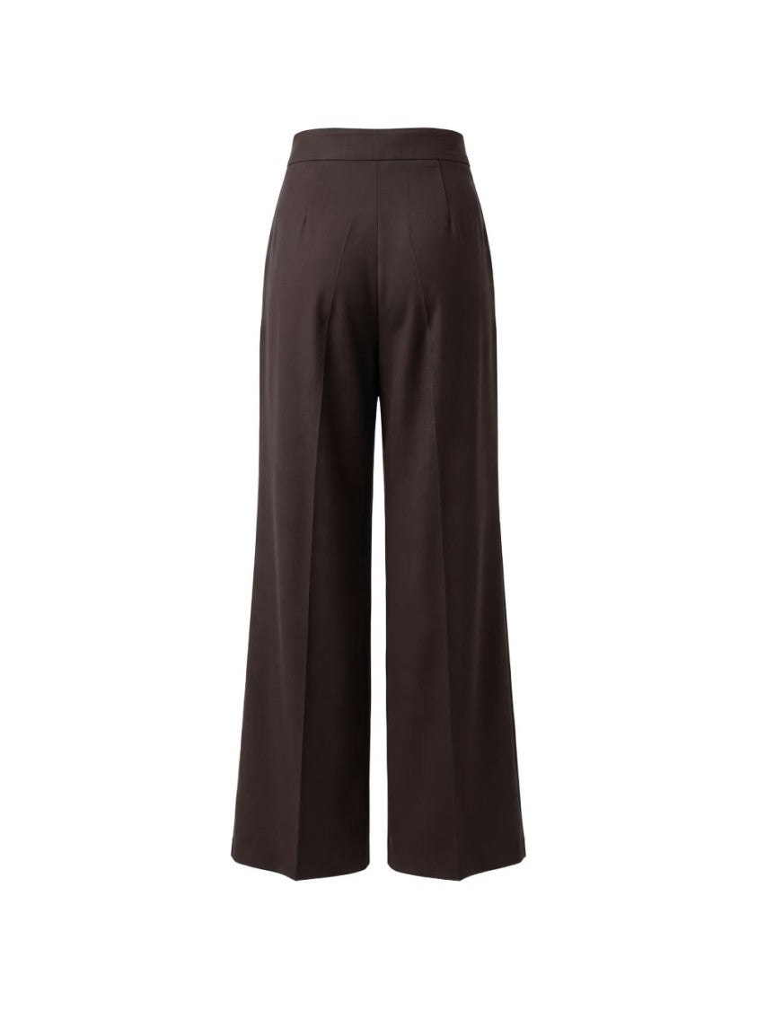 Max Mara Wide-Leg Tailored Trousers With High Waist And Pleated Detail