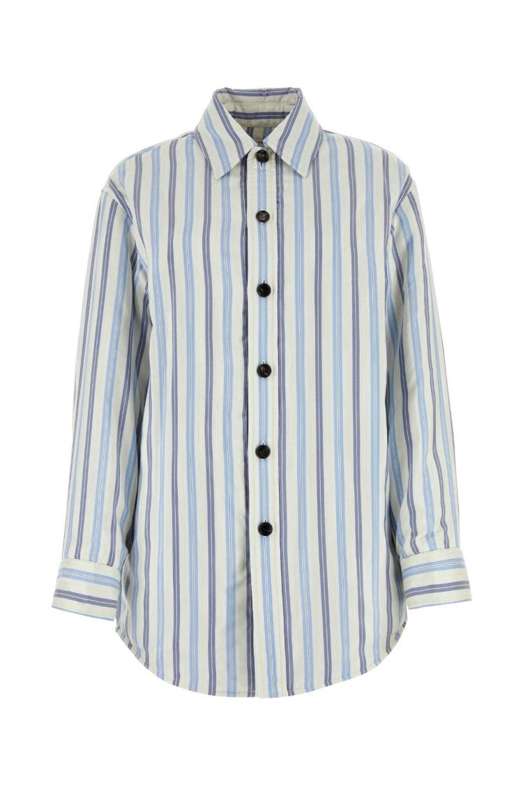 Bottega Veneta Embroidered Silk Oversize Padded Shirt