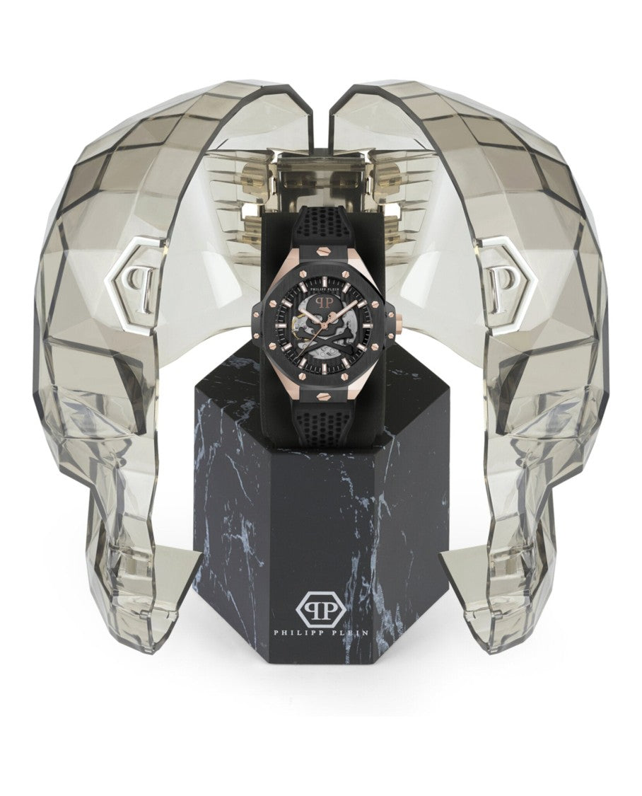 Philipp Plein Plein $Keleton Royal Automatic Watch With Bold Black Skeleton Dial