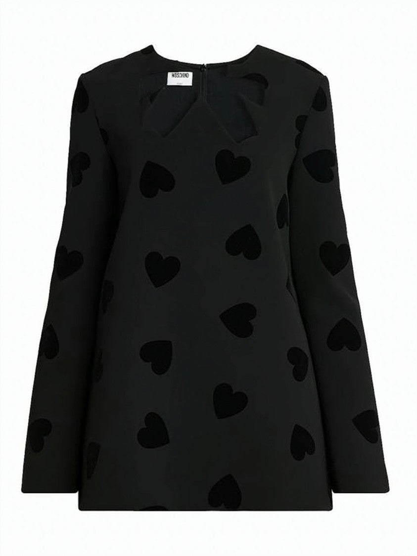 Moschino Mini Dress With Heart Pattern