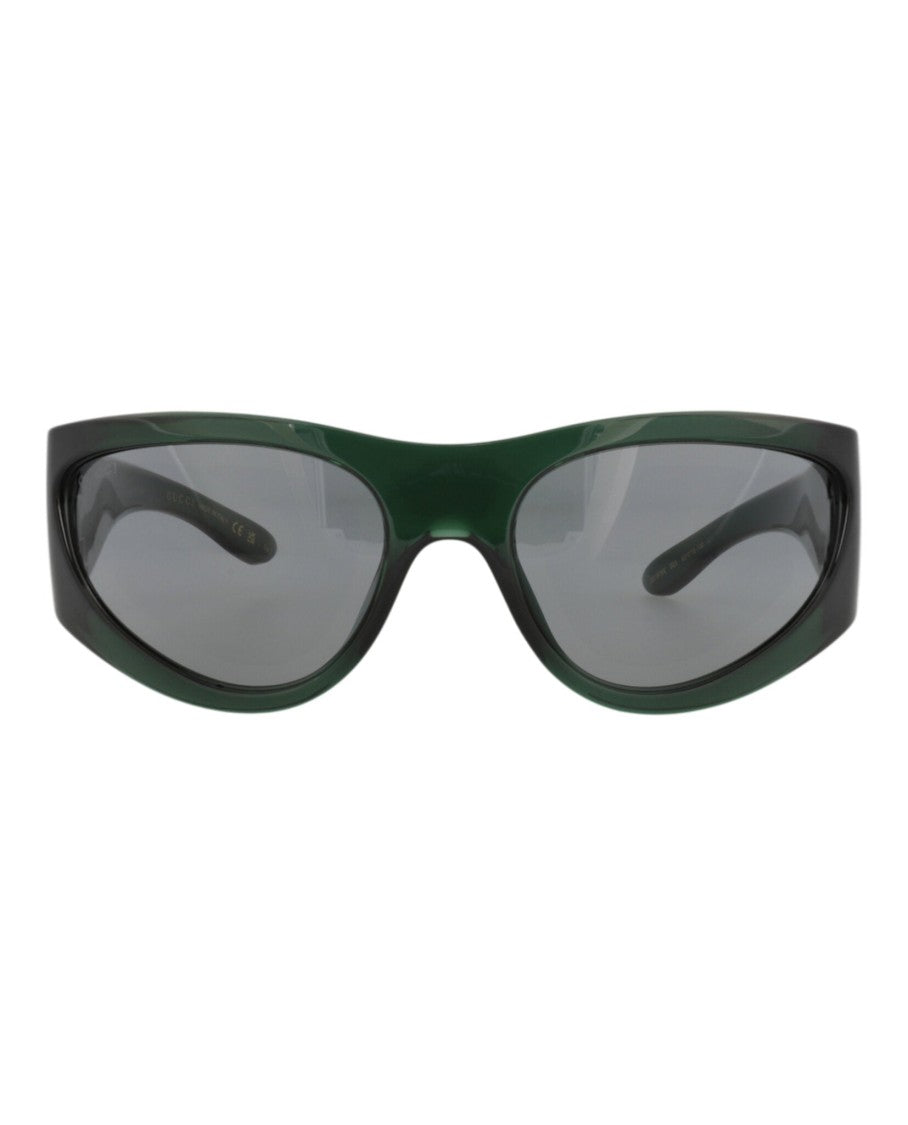 Gucci Shield-Frame Injection Sunglasses