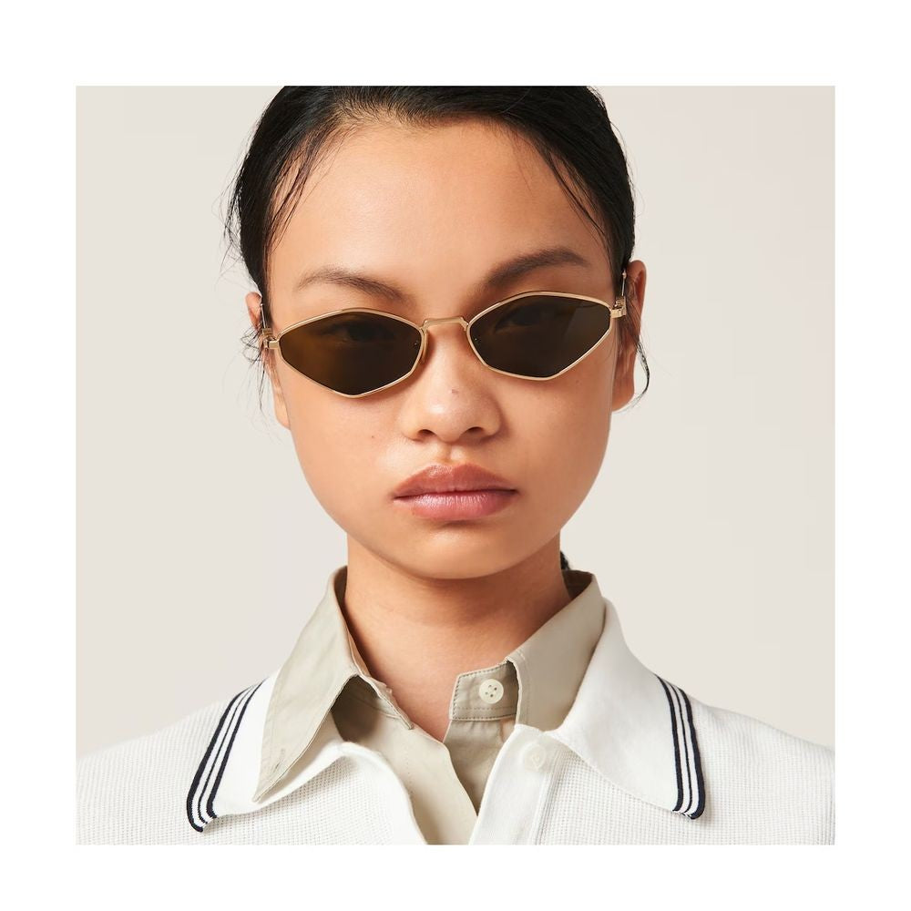 Miu Miu 0Mu 56Zs Geometric Metal Frame Miu Miu Sunglasses