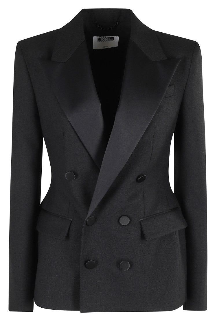 Moschino Double-Breasted Tailored Jacket With Wide Lapels