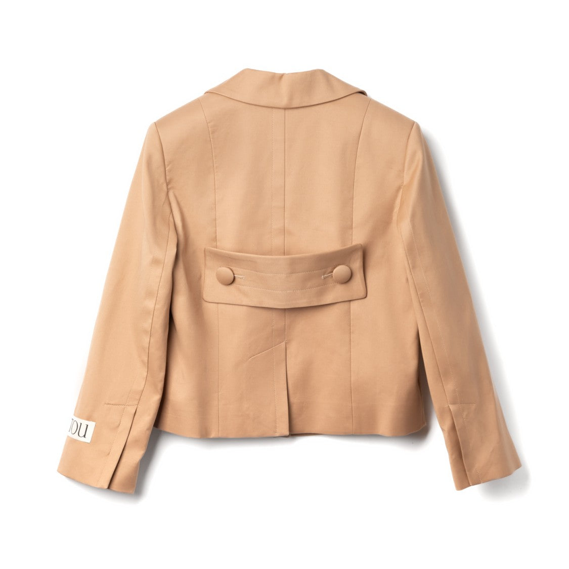 Patou Tailored Short Jacket In Praline Beige With Structured Silhouette