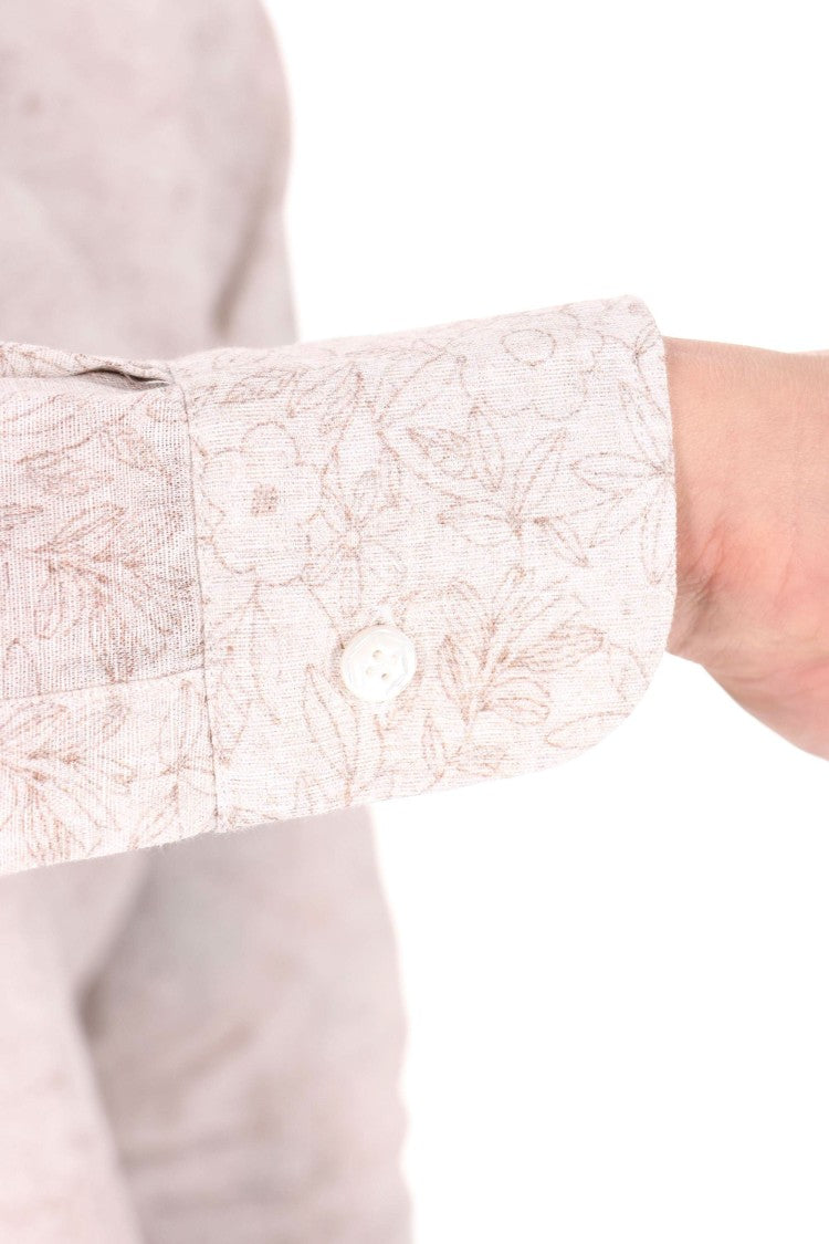Barba Dandylife Floral Linen-Cotton Casual Shirt