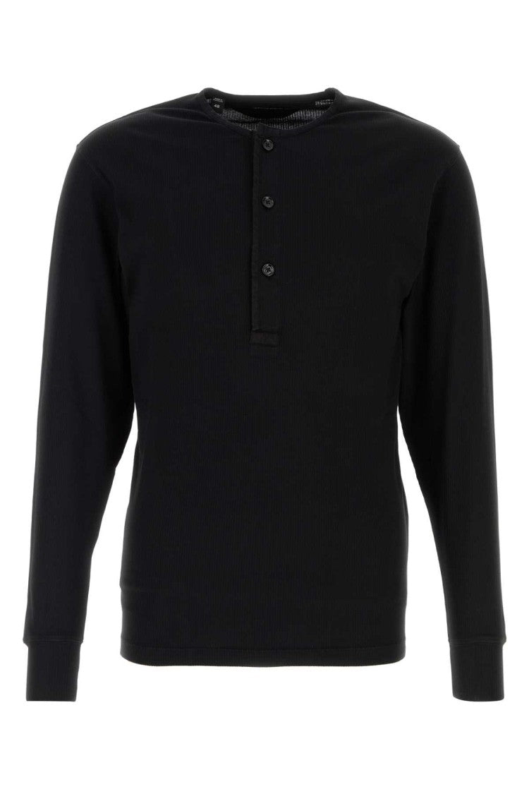 Tom Ford Black Stretch Cotton T-Shirt