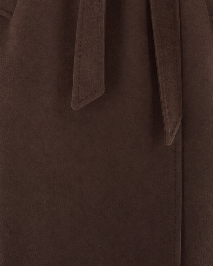 Max Mara Marrone Scuro Resina Double-Breasted Wool Coat